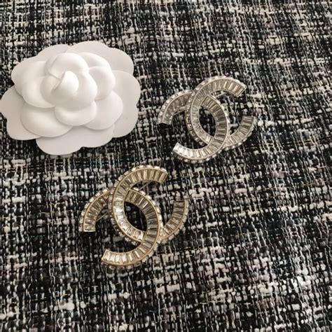 fake chanel crystal logo pin|chanel pins for sale.